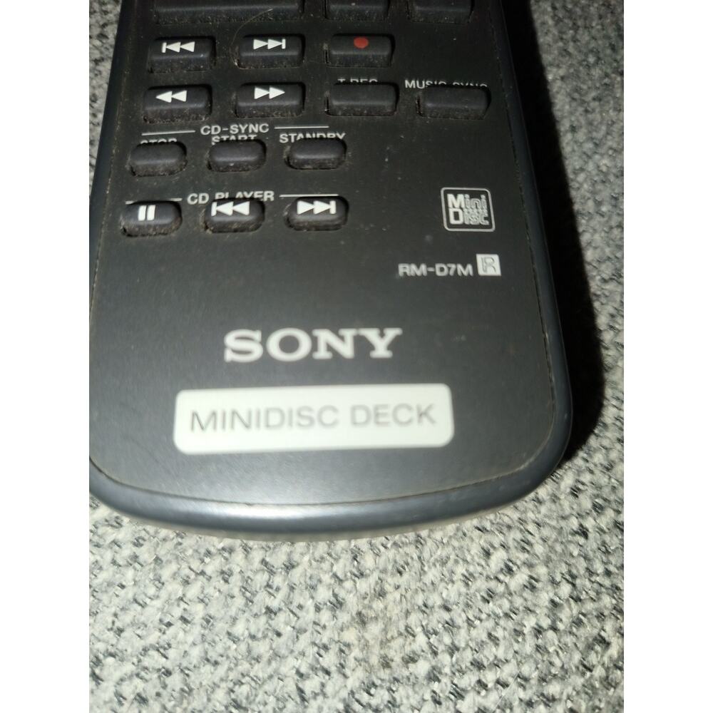SONY RM-D7M Minidisc Deck Genuine Remote Control Tested Working OEM - Picture 2 of 5